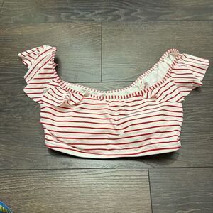 Vince Camuto Swim Women’s Medium Red Striped Bikini Top Beach Pool Ocean